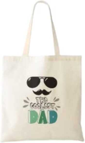 Canvas
  Printed Words Coolest Dad Shopping Tote Bag