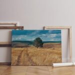 Central Russia agricultural  countryside country road Canvas Wall Art 90x60