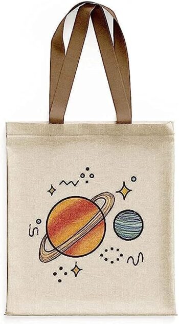 Hayyah
  Canvas Tote Bag Shopping Bag With Zipper And 2 Large Inner Pockets*07 (Space
  2)