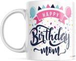 purezento Happy Birthday Dear Mom Best Gift for Mom's Birthday. Ceramic Coffee Mug