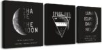 Motivational Wall Art For Office Inspirational Wall Decor For
  Living Room Entrepreneur Quote Posters Pictures Artwork Black And White
  Planet Moon Decorations Office Wall Decor Canvas Prints 3 Piece