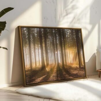 Forest Sunlight Canvas Wall Art – 120x80 cm