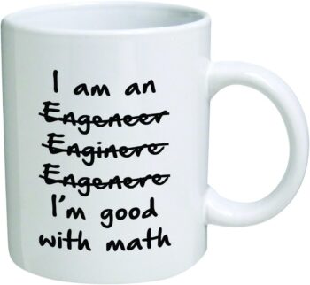 مج قهوة مضحك مطبوع
  عليه Im An Engineer Good with Math BLACK13F37-11oz - ملهم وسخرية من A Mug To
  Keep TM سيراميك أبيض