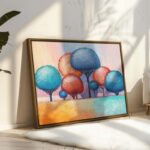 Colorful Trees Abstract Canvas