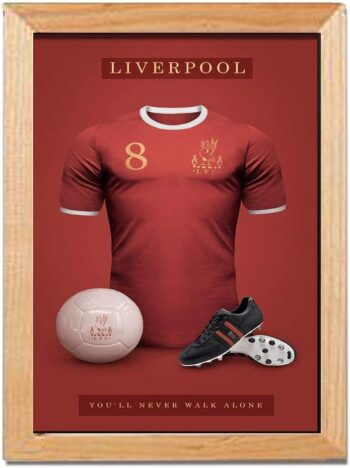 LIVERPOOL
  - Wooden Frame with Glass - Printed Poster Tableau wall art BZL-217-24322-WD