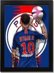 NEYMAR
  - BLACK - Wooden Frame with Glass - Printed Poster Tableau wall art
  BZL-190-24322-BK