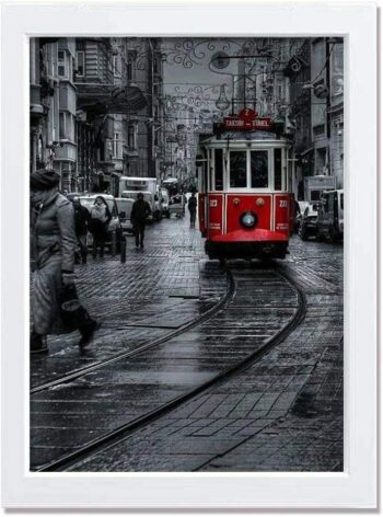 Istanbul
  Black White RED TRAIN - WHITE - Wooden Frame with Glass - Printed Poster
  Tableau wall art BZL-134-24322-WT