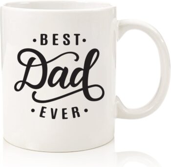 Best
  Dad Ever Coffee Mug - Birthday Gifts for Dad, Men, Husband - Unique Dads
  Gifts from Daughter, Son, Wife, Kids - Cool Bday Present Ideas for Father,
  Guys, Him - Novelty Dad's Mug, Fun Cup
