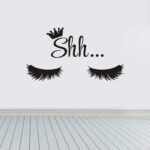 Shh Eyelashes Wall Sticker