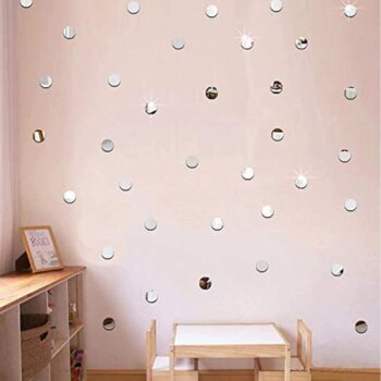 100pcs/lot 2cm 3D Diy Acrylic Mirror Wall Round Shape Stickers Decal Mosaic Mirror Effect Livingroom Home Decor Wall Stickers
