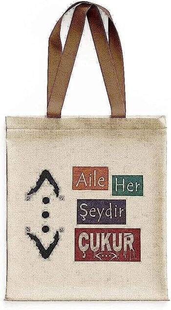 Huayyah
  Tote Bag With Zipper And 2 Pockets (?ukur The Hole) - Canvas - Beige -
  40x10x35cm - Adult Women's Everyday Use