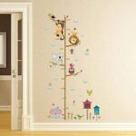 Jungle Animals Height Measure Wall Sticker 30x90cm