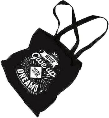 Canvas
  Never Give Up Printed Shopping Tote Bag