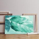 Watercolor Leaf Canvas Print (60x40 cm)