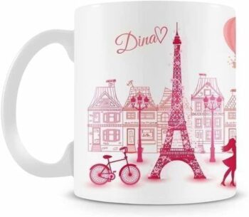 Generic Tin Valentine's Day Modern Pink Mug - 1 ml, Round, Standard, Cup