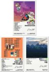 Bkioqoh 3-Piece Kanye West Graduation Album Posters