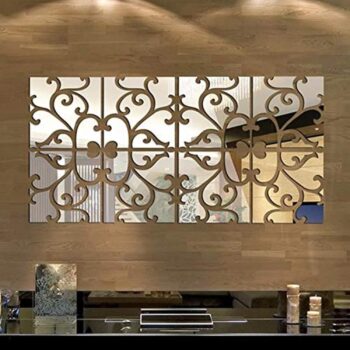 32pcs 3D Mirror Wall Sticker Acrylic Modern Home Decoration Wall Decor Mirror Wall Stickers DIY poster Stickers