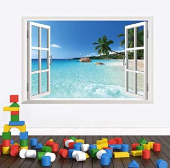 3D Hawaiian Landscape Wall Sticker