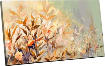 Abstract Colorful Flower Framed Canvas Wall Art – 120x80 cm