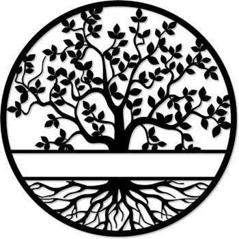 decorative tree of life  wooden wall art 80x80 cm