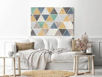 Abstract Geometric Canvas Art (60x40 cm)