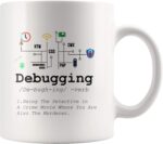 مج بطبعة تعريف لـ
  Debugging وكود برمجة كوب بتصميم يعبر عن تكنولوجيا المعلومات مصنوع من
  السيراميك بانفولا 325 مل أبيض