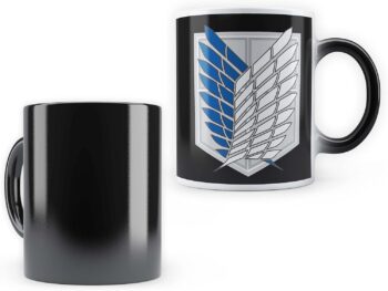 MCSID RAZZ - Anime - Design Morphing Heat Sensitive Design Coffee Mug 350ml - Best Gift for Anime Fans (Attack on Titan)