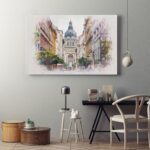 Old European Town Canvas Art (60x40 cm)