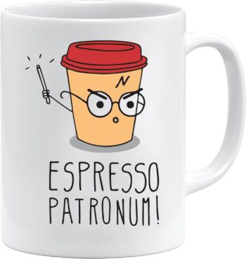 Acen Merchandise Mug with Saying | Espresso Patronum | Magic Potion Coffee Mug | Wizard Coffee Cup | Farewell Gift Colleagues