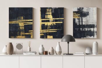 Abstract Geometric Minimalism Canvas Set – 90x60cm