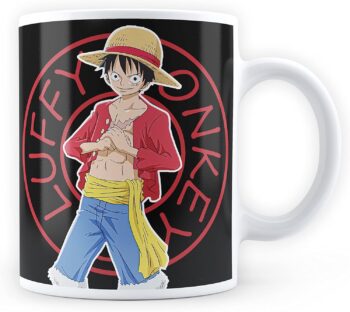 MCSID RAZZ MC SID - Anime Design Ceramic Coffee Mug for Fans, Fandom, Loved Ones (One Piece - Pirate King Monkey D Luffy)