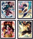 Demon Slayer Anime Wall Art (Set of 4)