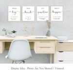 Howwii Inspirational Wall Art Office Decor, Motivational UNFRAMED Wall Art Prints for Bedroom,Living Room,Office,Classroom, Set of 4, 8"x10