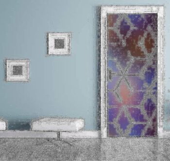 3D Abstract Door Wallpaper Sticker