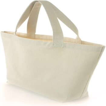 Premium Canvas Bags Medium Tote Bag Value Pack 13.5" x 13.5" x 2" Natural Blank Cotton Fabric Tote with Bottom Gusset for Decorating, Craft, Heavy Duty Washable Reusable Shopping ()